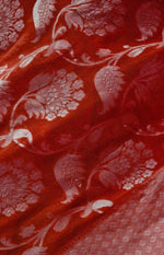 Radiant Orange Jacquard Saree