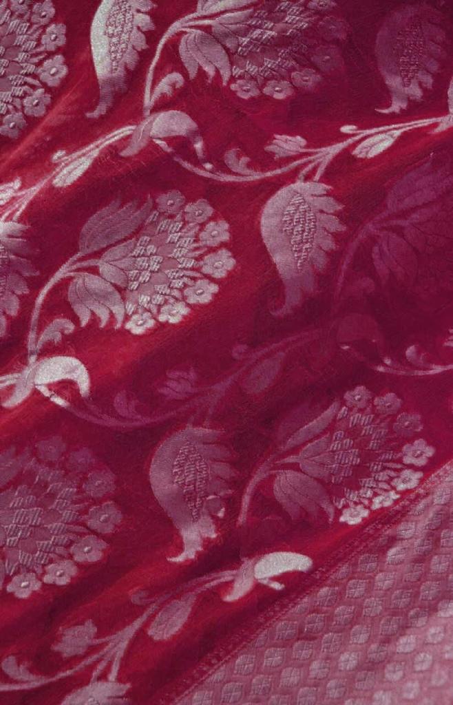 Elegant Red Jacquard Saree