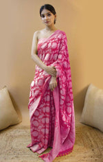 Pink Jacquard Saree