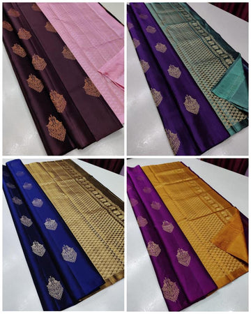 Royal Purple Jacquard Saree – Luxurious Woven Elegance for Celebrations