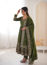 Emerald Bloom Roman Silk Suit Set