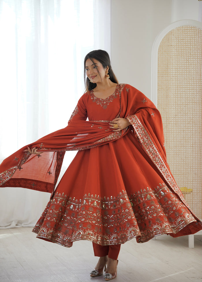 Amber Glow Roman Silk Suit Set