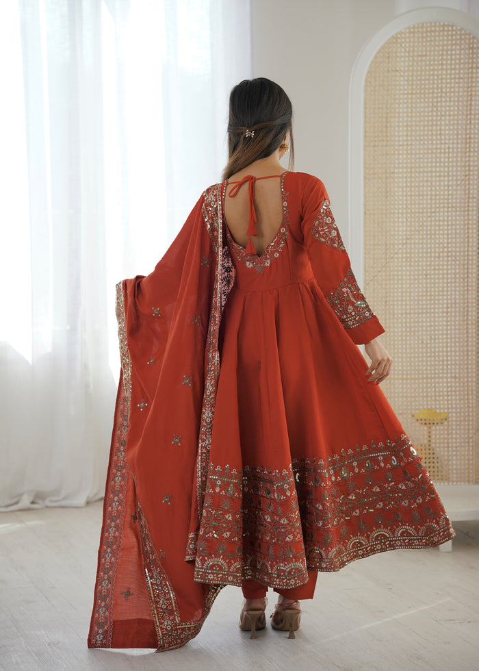 Amber Glow Roman Silk Suit Set