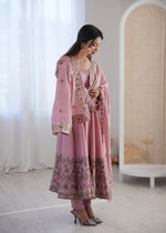 Petal Whisper Roman Silk Suit Set