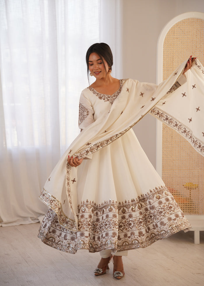 Moonlit Pearl Roman Silk Suit Set