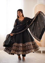 Noir Elegance Roman Silk Suit Set