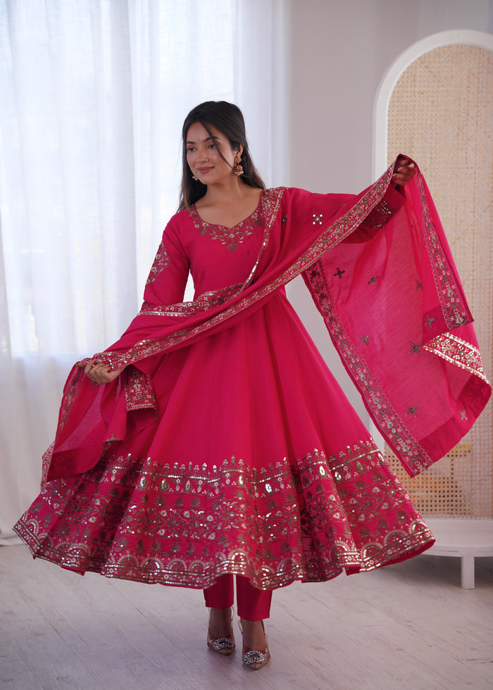 Rose Blush Roman Silk Suit Set