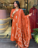 Pure Cotton Ethnic Suit Set with Intricate Embroidery