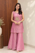 Dusty Pink Embellished Ethnic Co-Ord Set