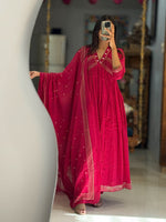 Artisan Mul Cotton Suit Set with Mirror Detailing