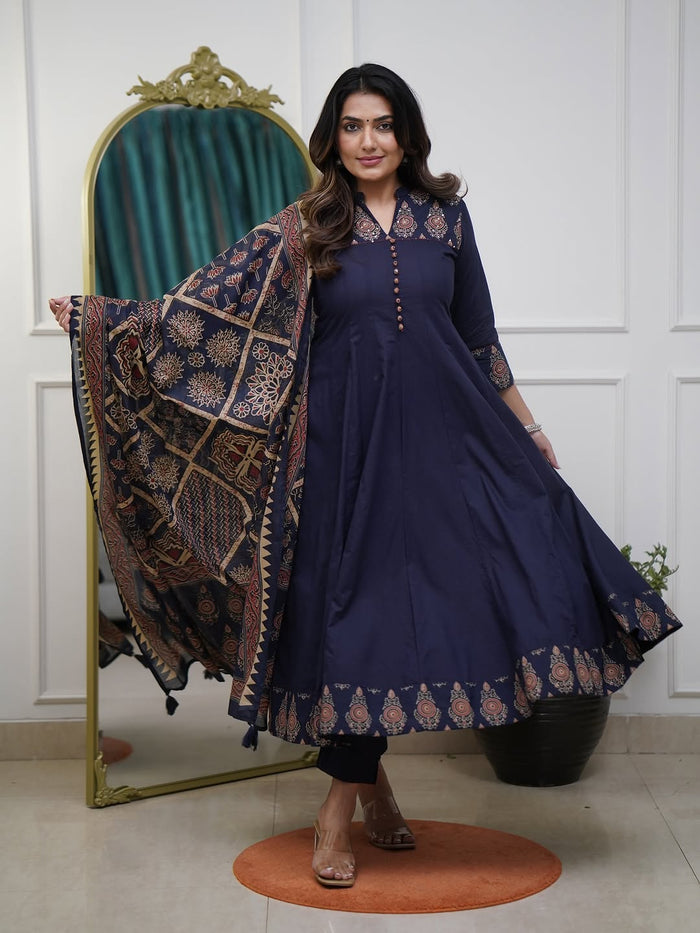 Jaipuri Print Mul Cotton Suit Set for Everyday Elegance