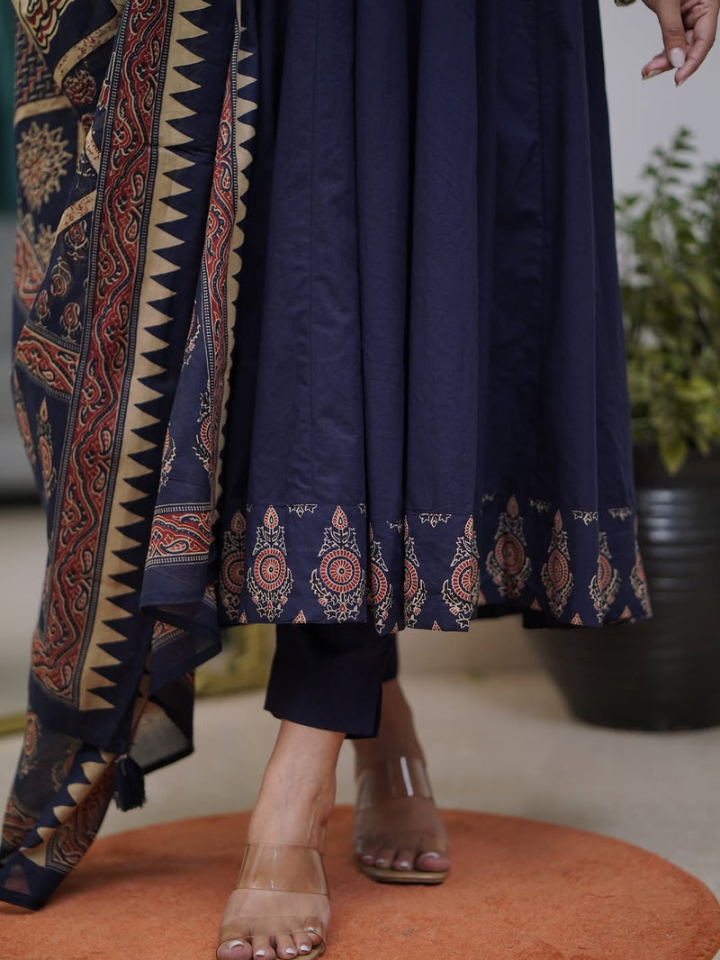 Jaipuri Print Mul Cotton Suit Set for Everyday Elegance