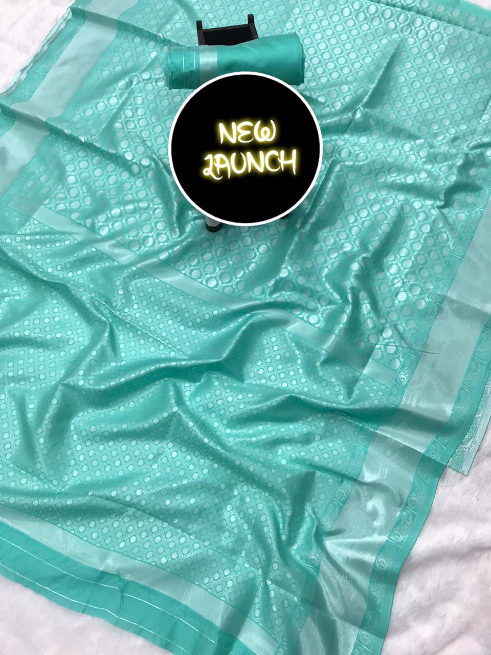 Elegant Sky Blue Jacquard Saree