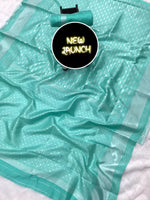 Elegant Sky Blue Jacquard Saree