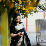 Classic Black Jacquard Saree