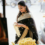 Classic Black Jacquard Saree