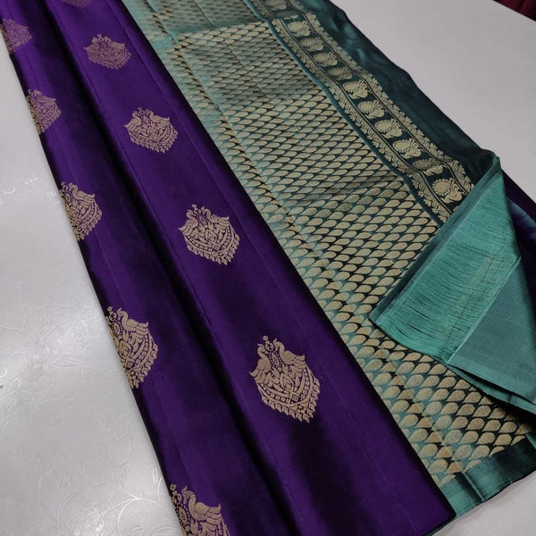 Royal Purple Jacquard Saree
