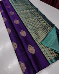 Royal Purple Jacquard Saree – Luxurious Woven Elegance for Celebrations