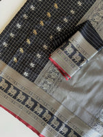 Black Jacquard Saree