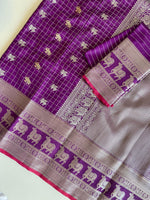 Premium Purple Jacquard Saree
