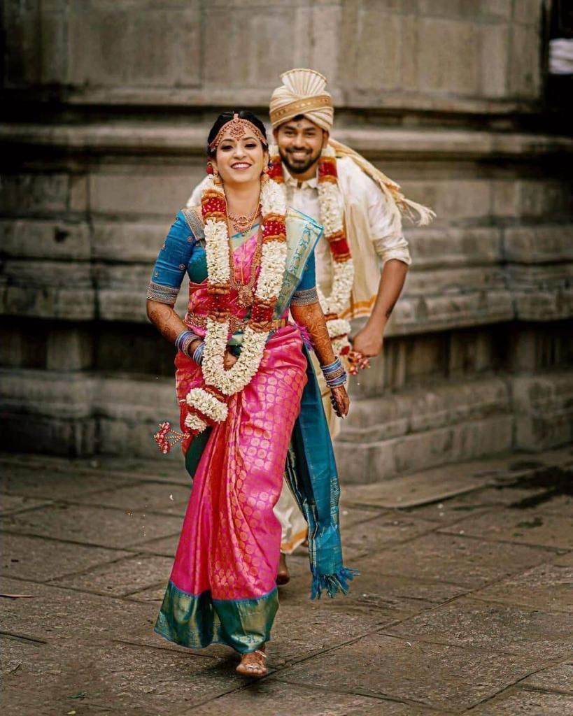 Kanjeevaram Saree with Contrast Border