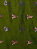 Elegant Mahendi Jacquard Saree