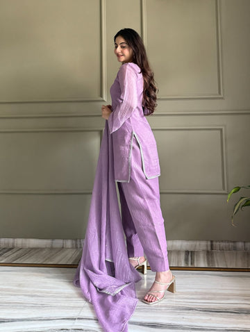 Onion Zardosi Crunchy Silk Patiala Suit Set