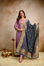 Pink Embroidered Kurta Pant Set