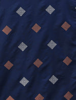 Navy Blue Jacquard Saree
