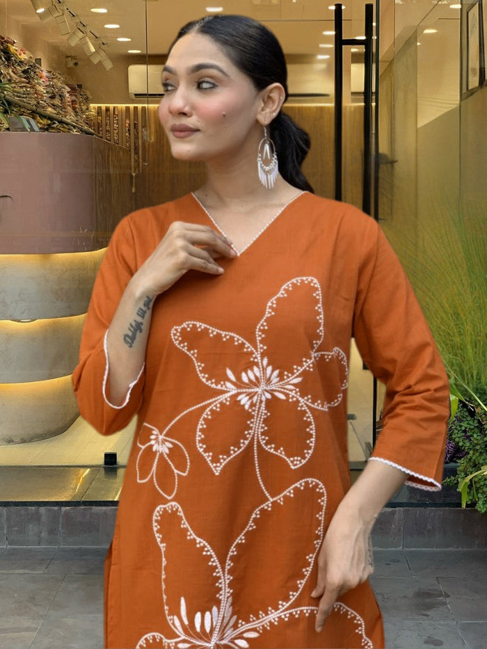 Floral Printed Rayon Silk Ethnic Suit Set
