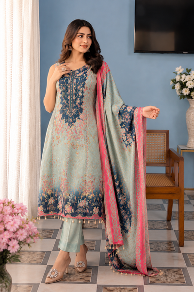 Floral Printed Straight Suit Set