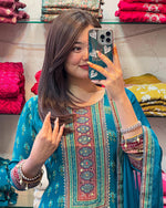Rajasthani Chinon Anarkali Kurta Set for Women