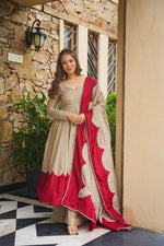 Evara Bloom Russian Silk Anarkali Suit Set