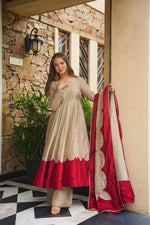 Evara Bloom Russian Silk Anarkali Suit Set