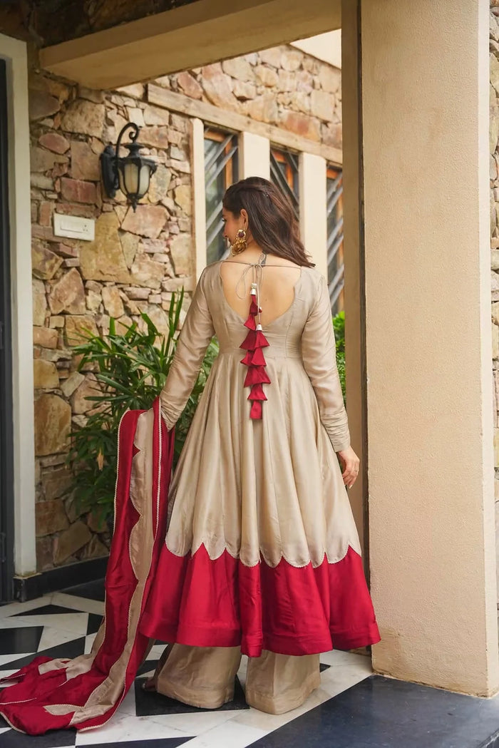 Evara Bloom Russian Silk Anarkali Suit Set
