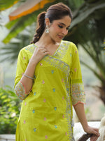 Lemon Yellow Glow Chanderi Co-Ord Set