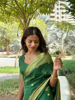 Emerald Green Jacquard Saree