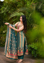 Rama Printed Zarna Silk Suit Set