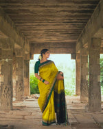 Elegant Yellow Jacquard Saree