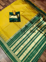 Elegant Yellow Jacquard Saree