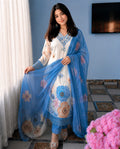Soft Cotton Chinon Designer 3 Piece Suit Set with Dupatta