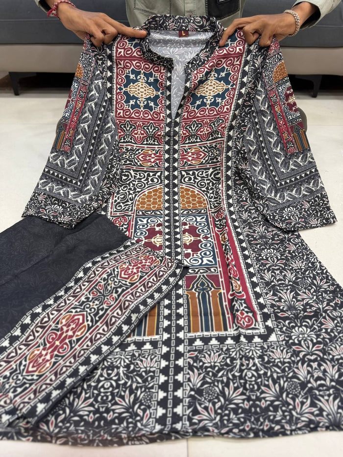 Women's Pure Natural Crape Printed Co-Ord Set