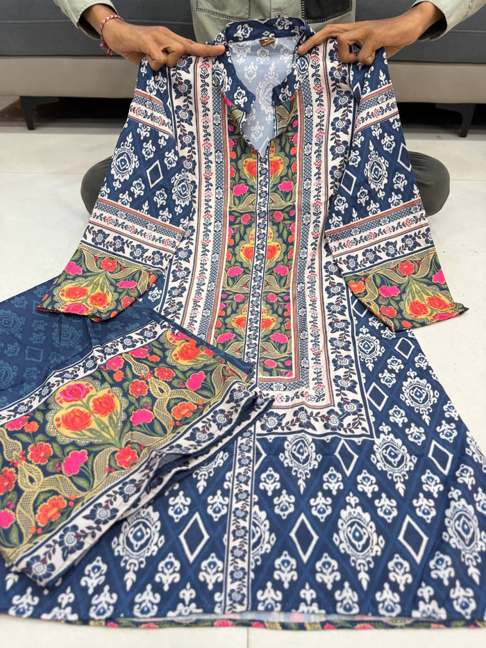 Women's Pure Natural Crape Floral Printed Co-Ord Set
