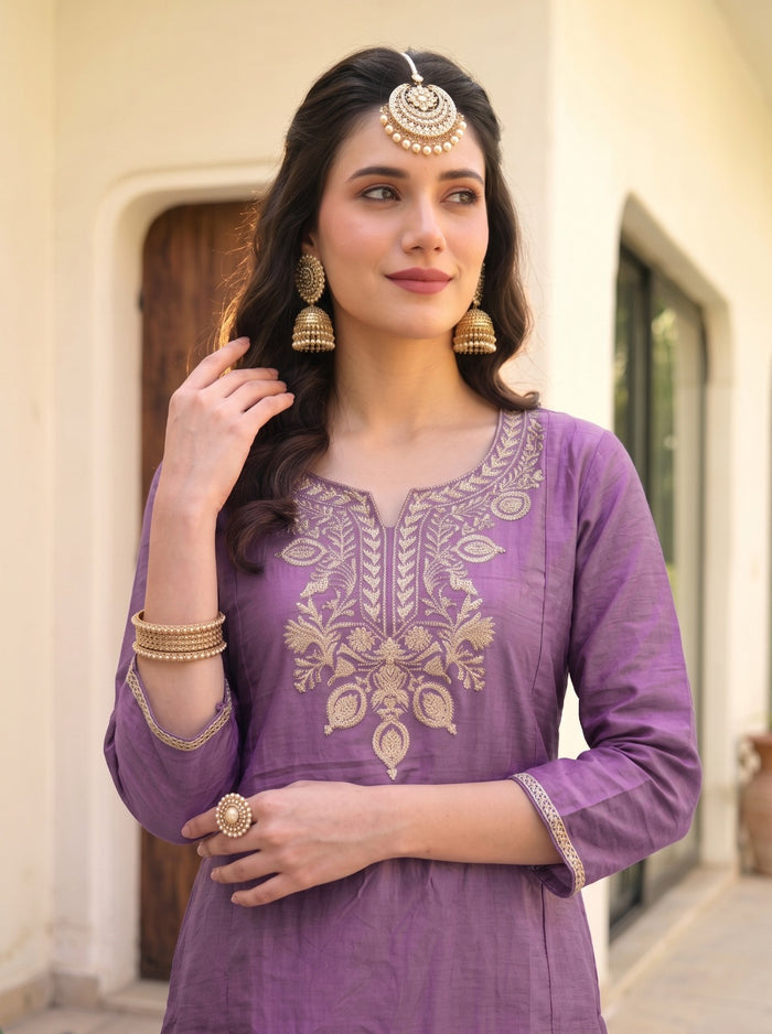 Onion Silk Blend Kurta Set