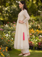 White Georgette Kurta Set