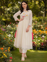 White Georgette Kurta Set