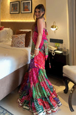 Multicolor Georgette Ruffle Sharara Set