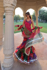 Multicolor Georgette Ruffle Sharara Set