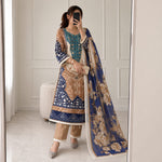 Berry Silk Printed Kurti Pant Set with Hand Mirror Work