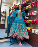 Rajasthani Chinon Anarkali Kurta Set for Women